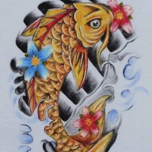 Carpa Oriental 1 :: Série Tattoo - Atelier Sandra