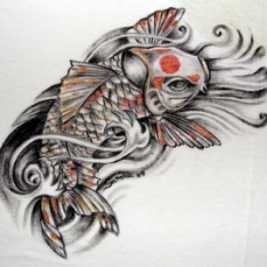 Carpa Oriental 2 :: Série tattoo - Atelier Sandra