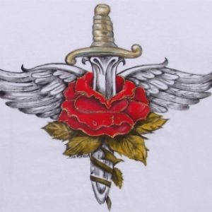 A Rosa e a Espada::Série Tattoo - Atelier Sandra