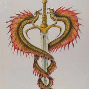 Espada com Dragões - Atelier Sandra