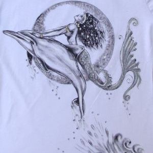 Sereia e o Golfinho::Série Tattoo - Atelier Sandra