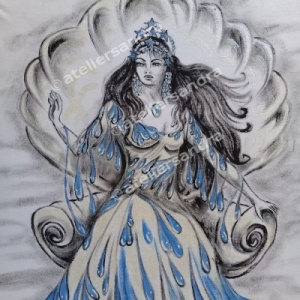 Rainha Azul (Concha) - Atelier Sandra