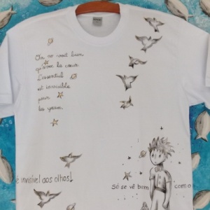 Poesias Pequeno Príncipe II - Camiseta - Atelier Sandra